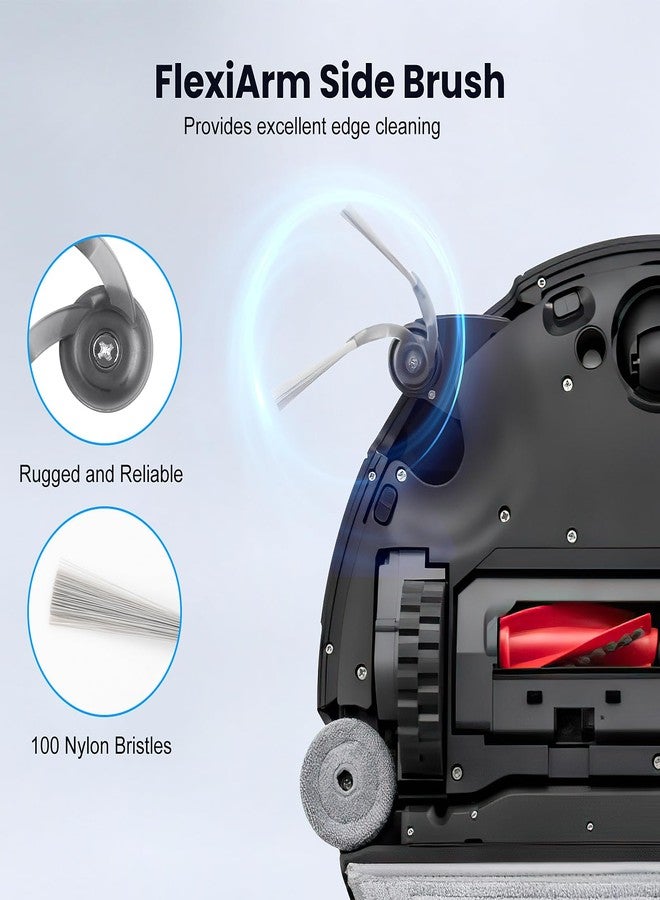 AnDongo 29 Pack Accessories Kit for Roborock Saros 10 Robot Vacuum, 1 Pairs Mainbrush 6 Side Brush 4 Filter 6 Dust Bags 4 Long Mop 4 Small Round Mop 1 Base Station Brush 1 Cleaning Brush 1 Screwdriver - Image 4